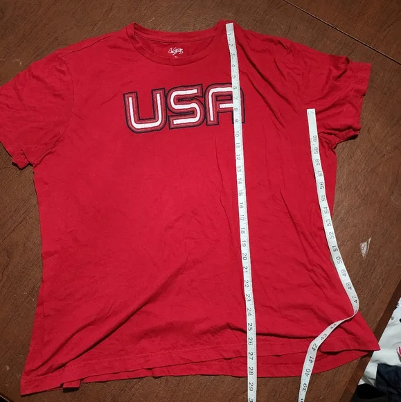 City Streets Red Short Sleeve Tee USA Design - Picture 2 of 5